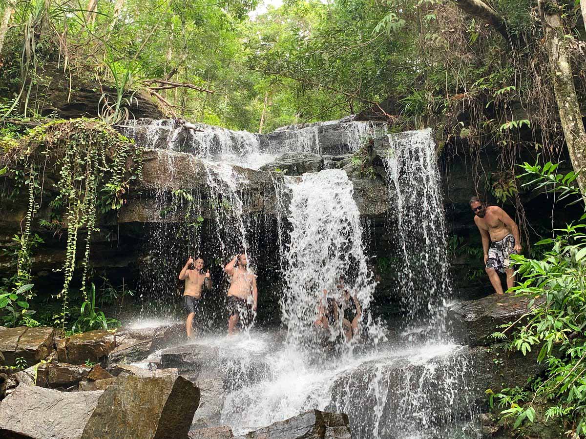 Koh Rong waterfall in cambodia